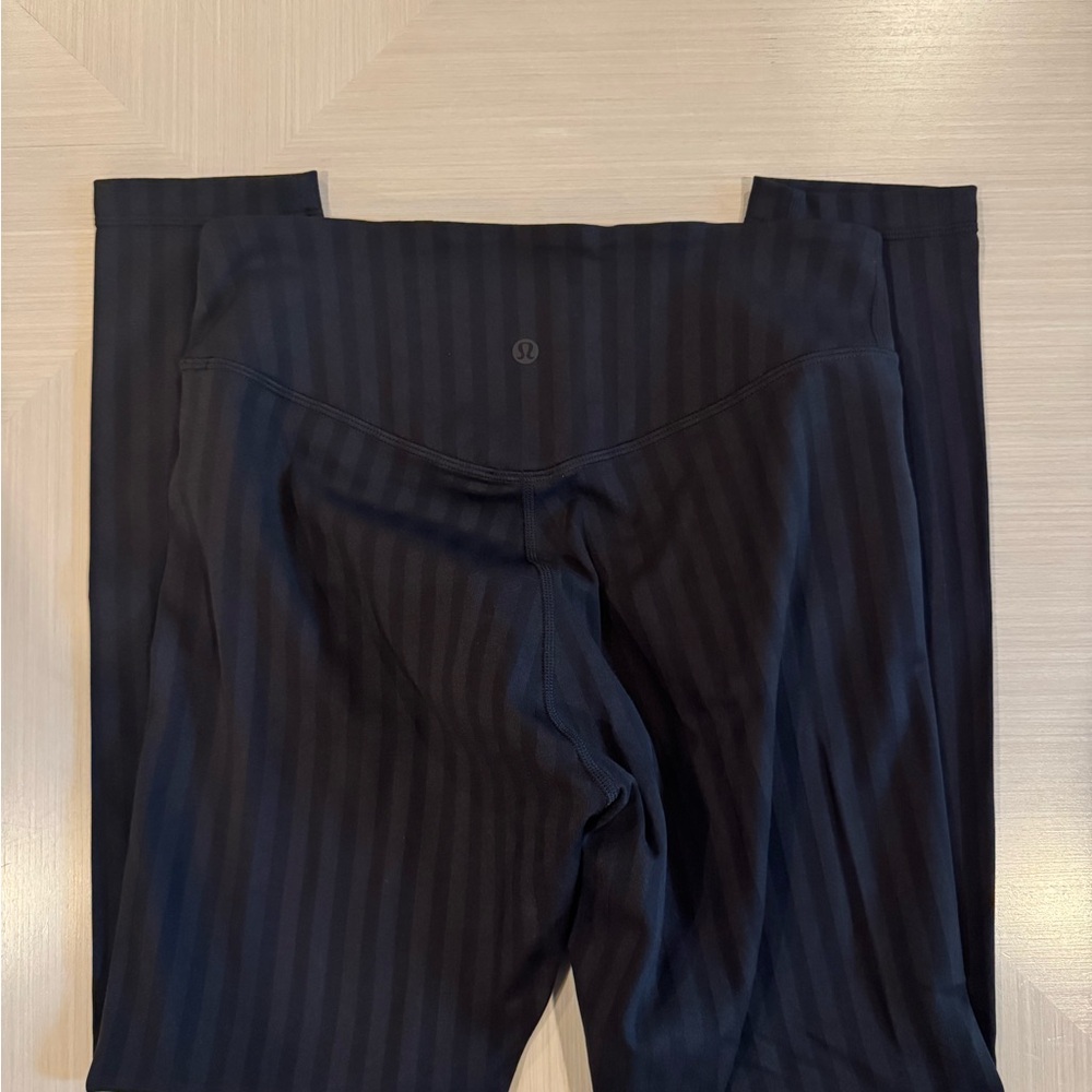 Lululemon Athletica Black Striped Leggings